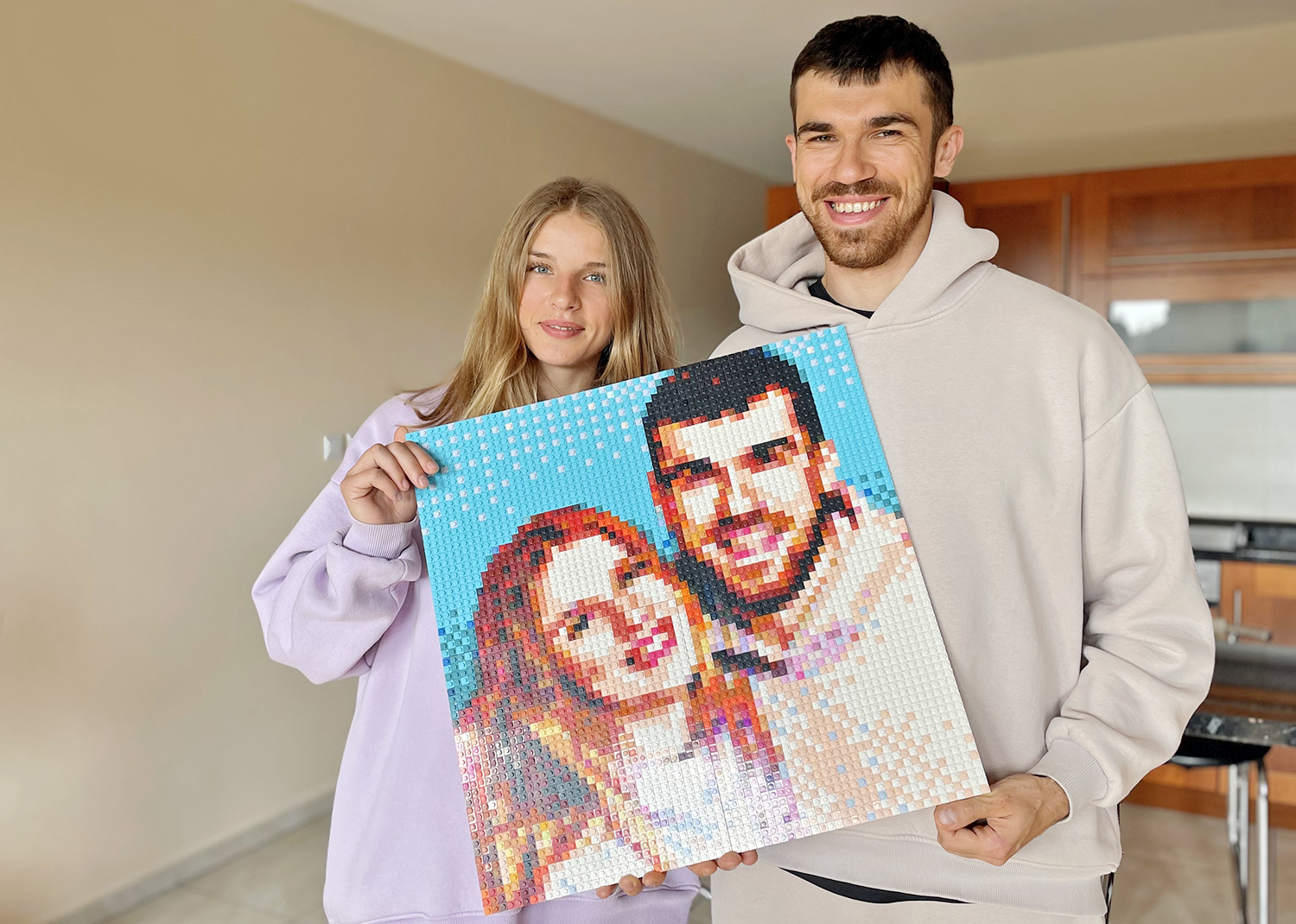 Build a Personalised Lego-style Portrait Handmade Pixel Art 