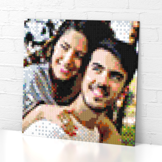 Epic Face Emoji Pixel Art Brick Mosaic