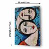 Two Heads Brick Mosaic - Cubism Pixel Art