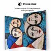 Two Heads Brick Mosaic - Cubism Pixel Art