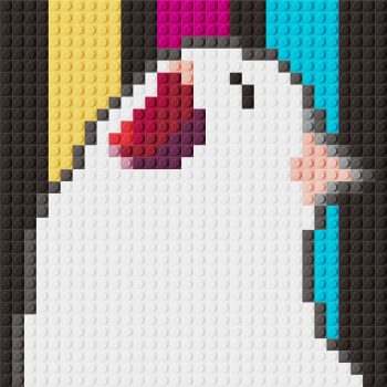 Malow Cat or Thurston Waffles Meme lego pixel art