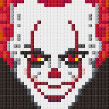 Pennywise the Dancing Clown lego pixel art